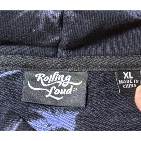 Rolling Loud Hoodie Mens XL All Over Graphic Toronto Canada Hip Hop Grunge - Picture 3 of 9